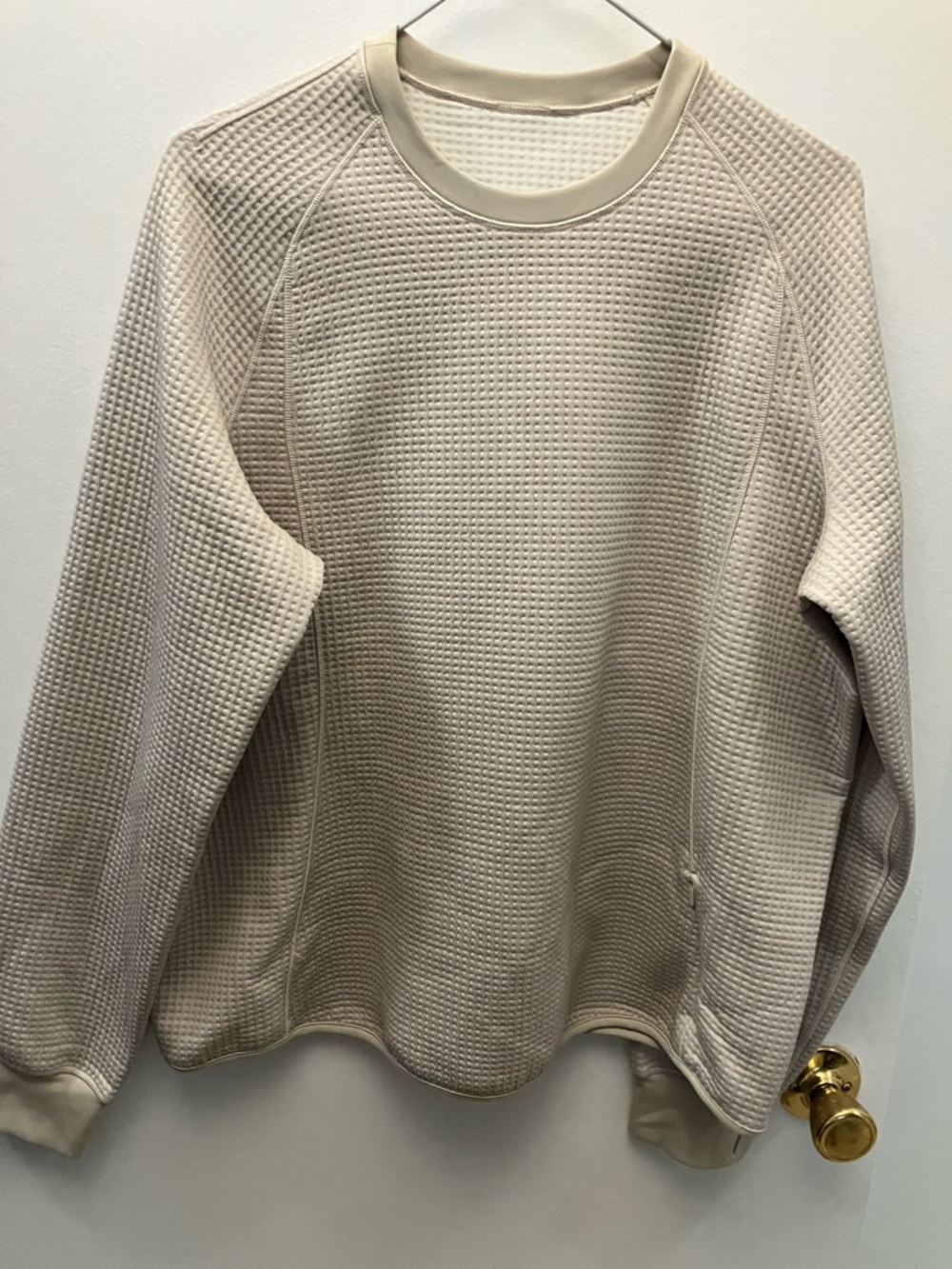 lululemon athletica Cream Waffle-Knit Pullover